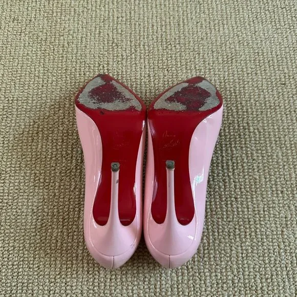 Christian Louboutin Patent Pink Stiletto Pumps - Picture 11 of 11